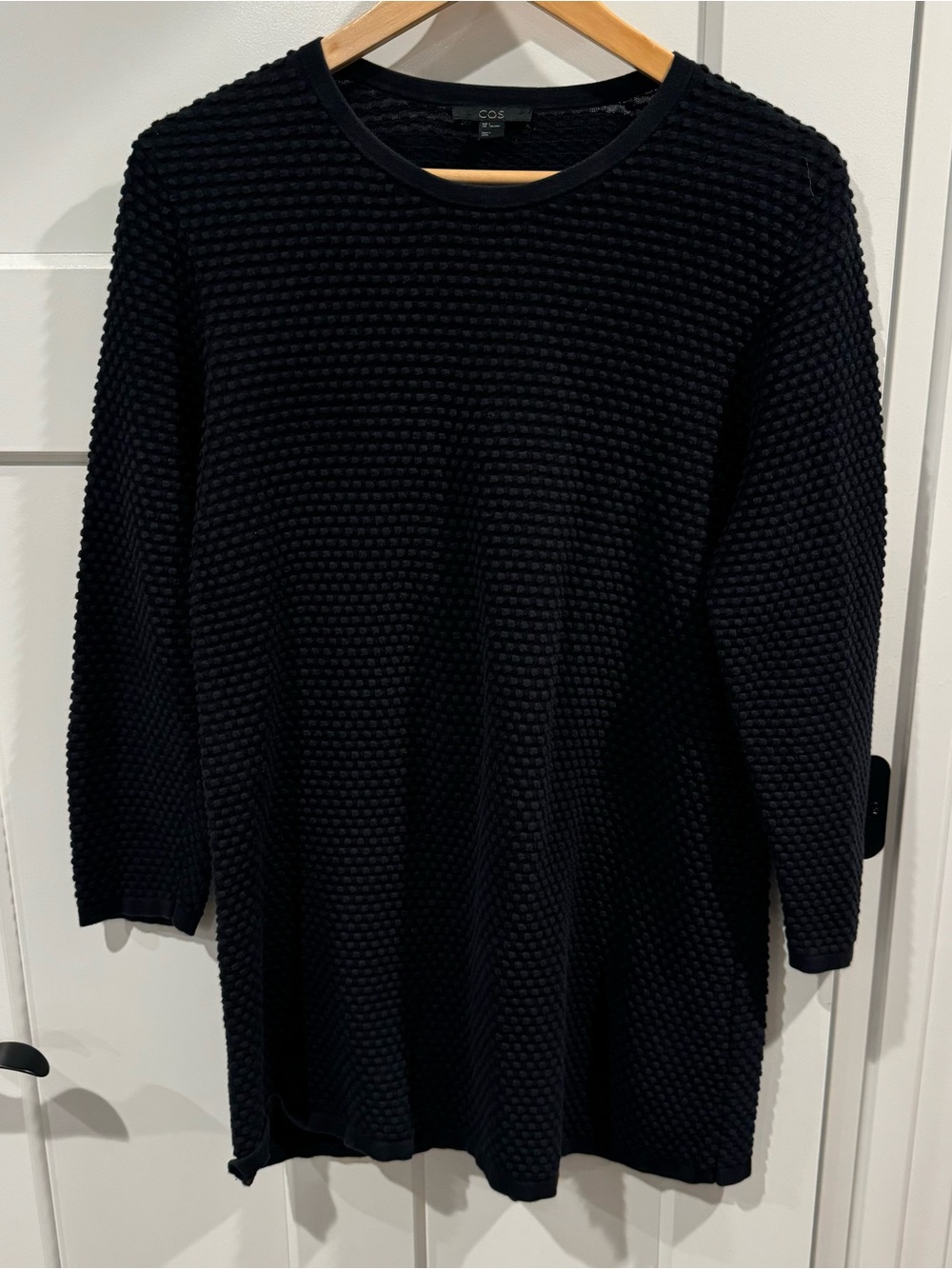 NEW cos textured tunic bubble dot navy size women’s large
